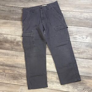 Wrangler Gray Relaxed Fit Cargo Utility Pants GUC 32x30 *see details